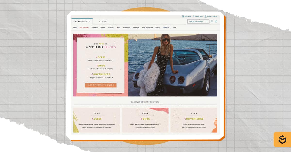 Une image du programme AnthroPerks d'Anthropologie