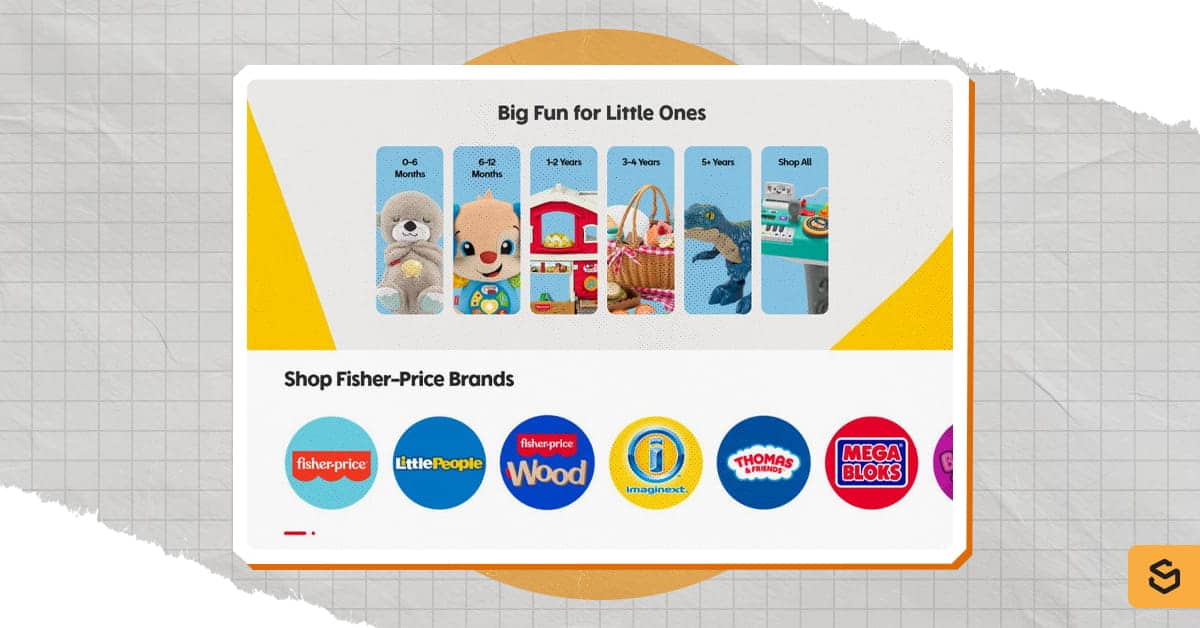 A screenshot of Mattel's Fisher-Price service page