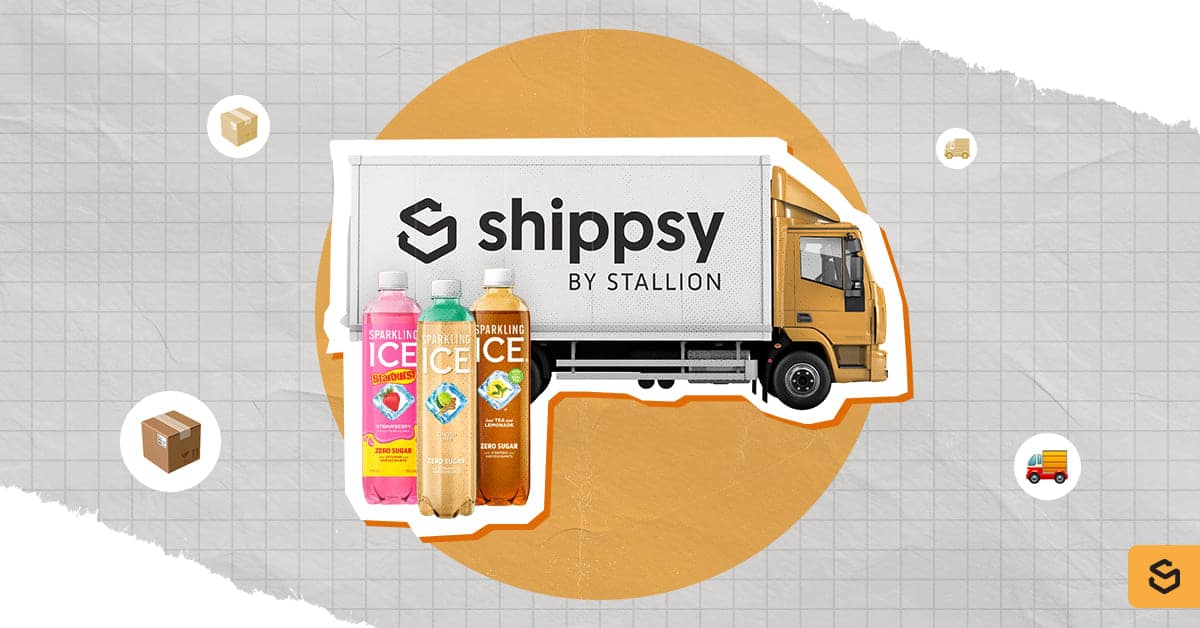 A Shippsy truck and Sparkling Ice products