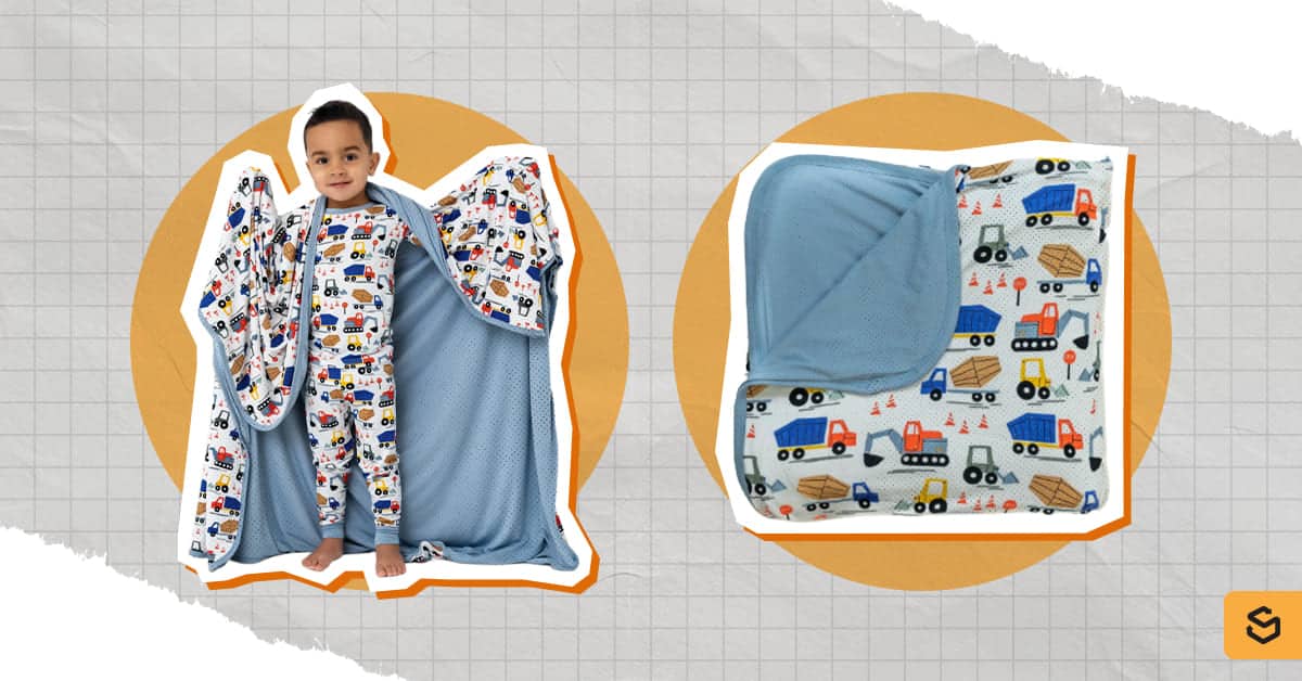 An image of Little Sleepies Construction Cloud Blanket