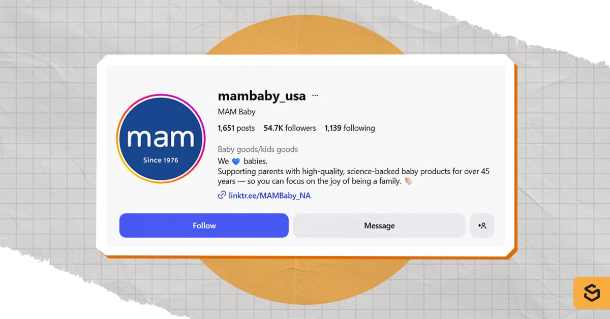 An image of MAM Baby's instagram page