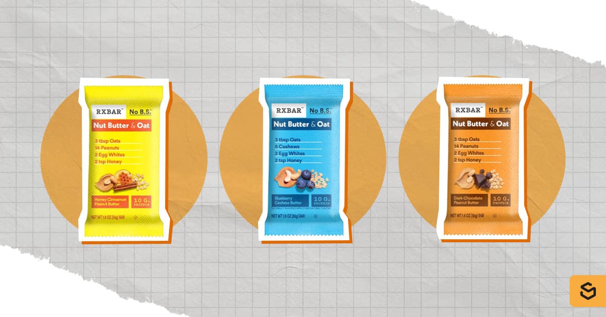 An image of RXBAR nut butter and oat bars