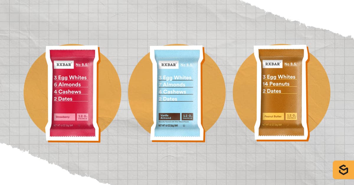 Une photo des barres protéinées RXBAR