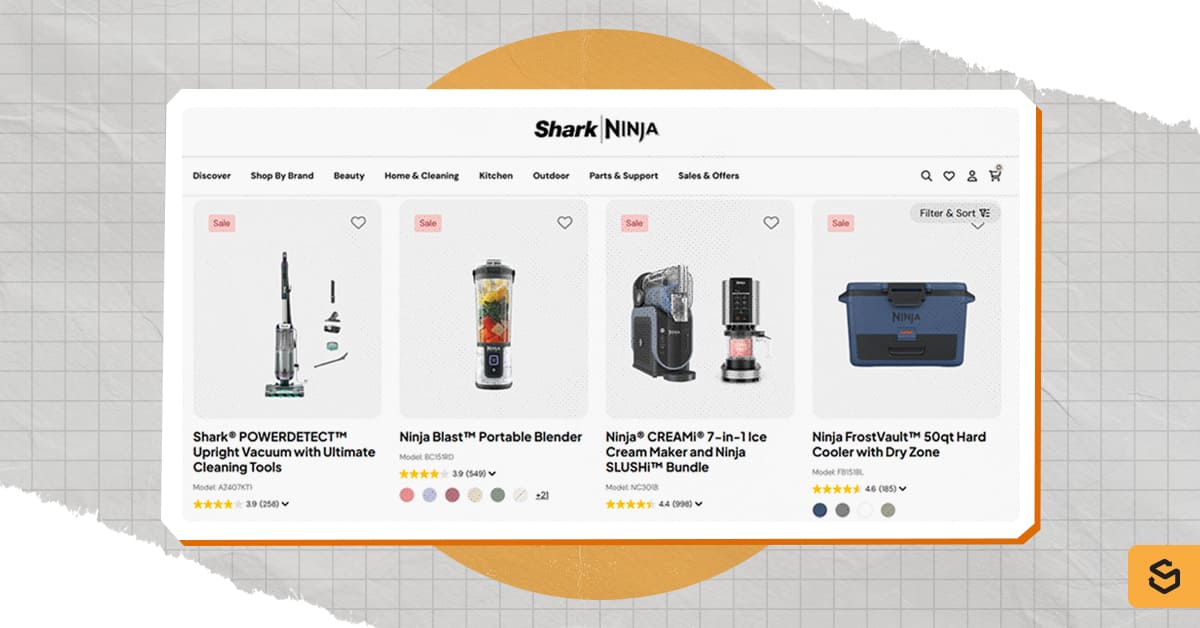 An image of SharkNinja’s sale corner