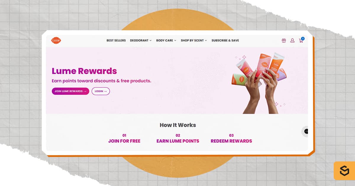 An image of the Lume Rewards page