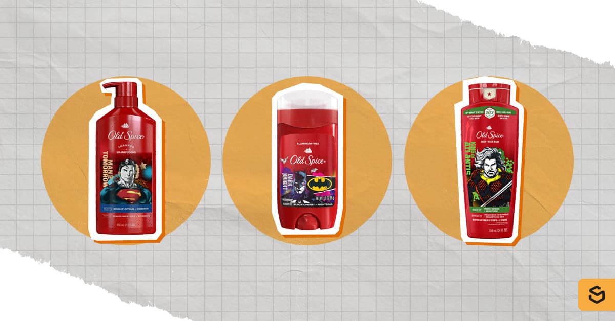 DC x Old Spice products
