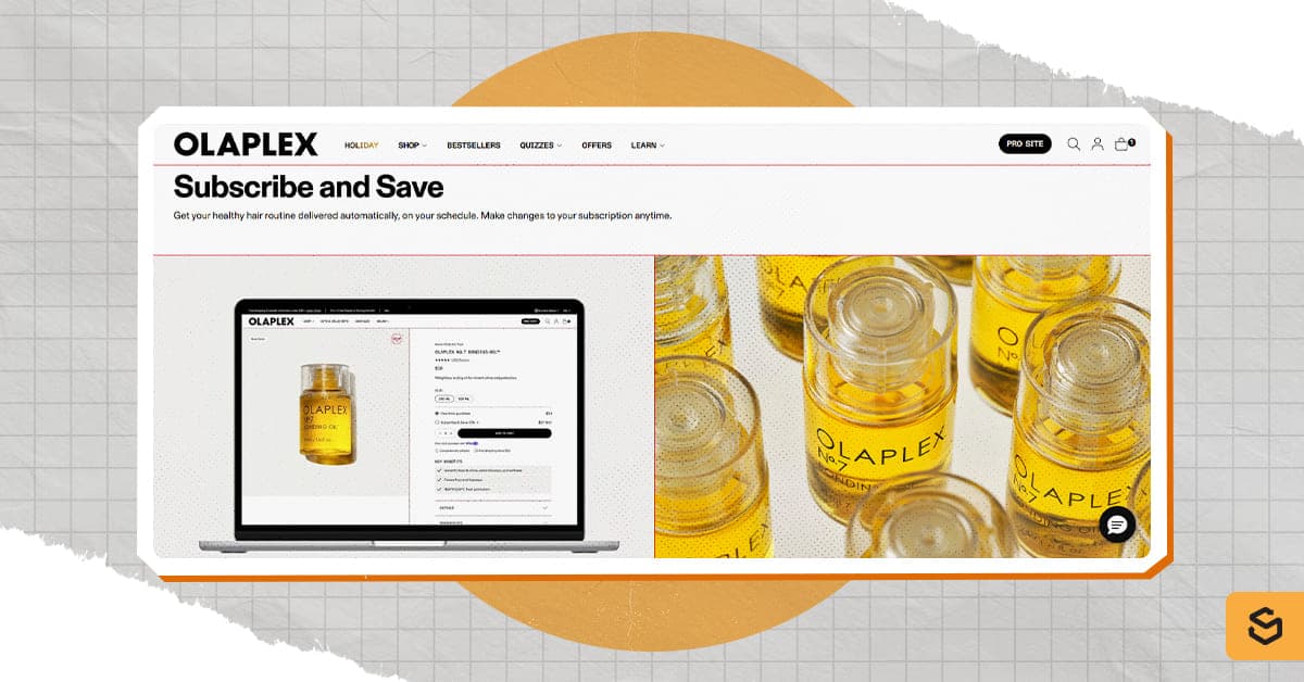 Olaplex subscription page