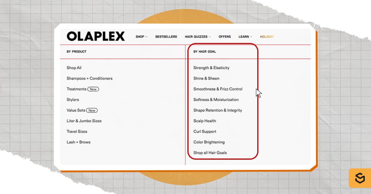 Olaplex website hair goal options