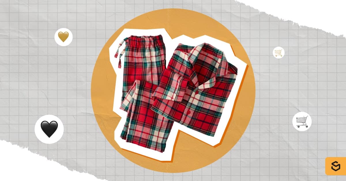 Red plaid pajamas from Hanna Andersson