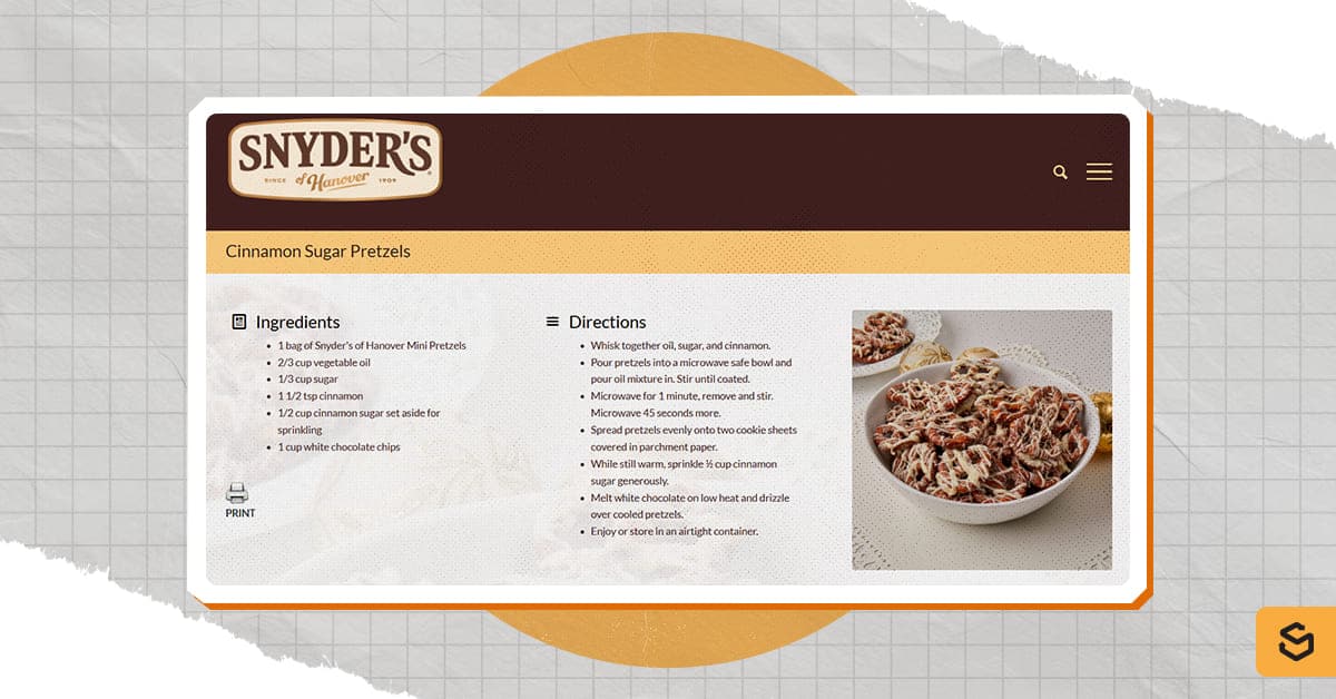 An image of a Snyder's of Hanover recipe