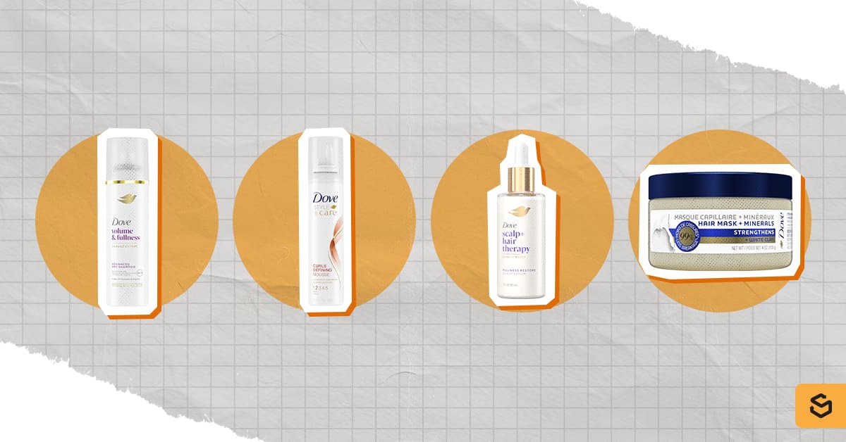 An image of Dove hair products