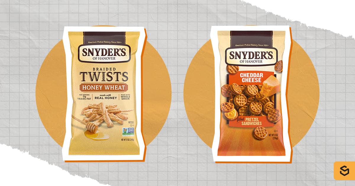 An image of Snyder's of Hanover Braided Twists and Pretzel Sandwiches