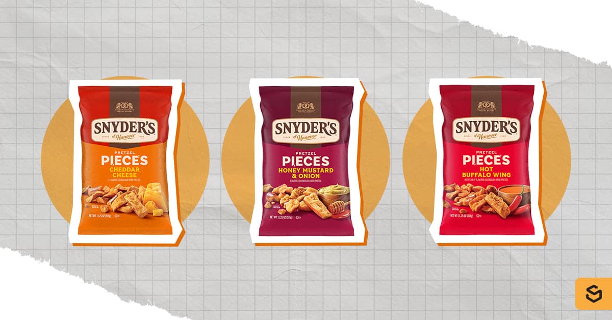 An image of Snyder's of Hanover flavoured pretzel pieces