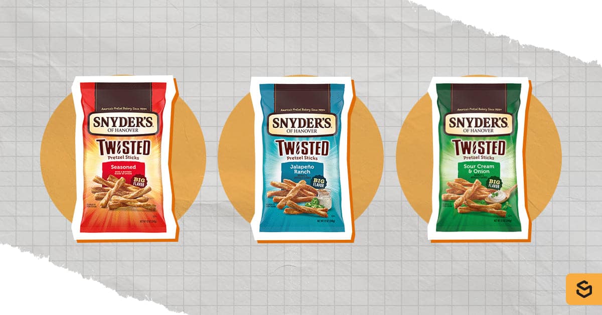 An image of Snyder's of Hanover Twisted Pretzel Sticks