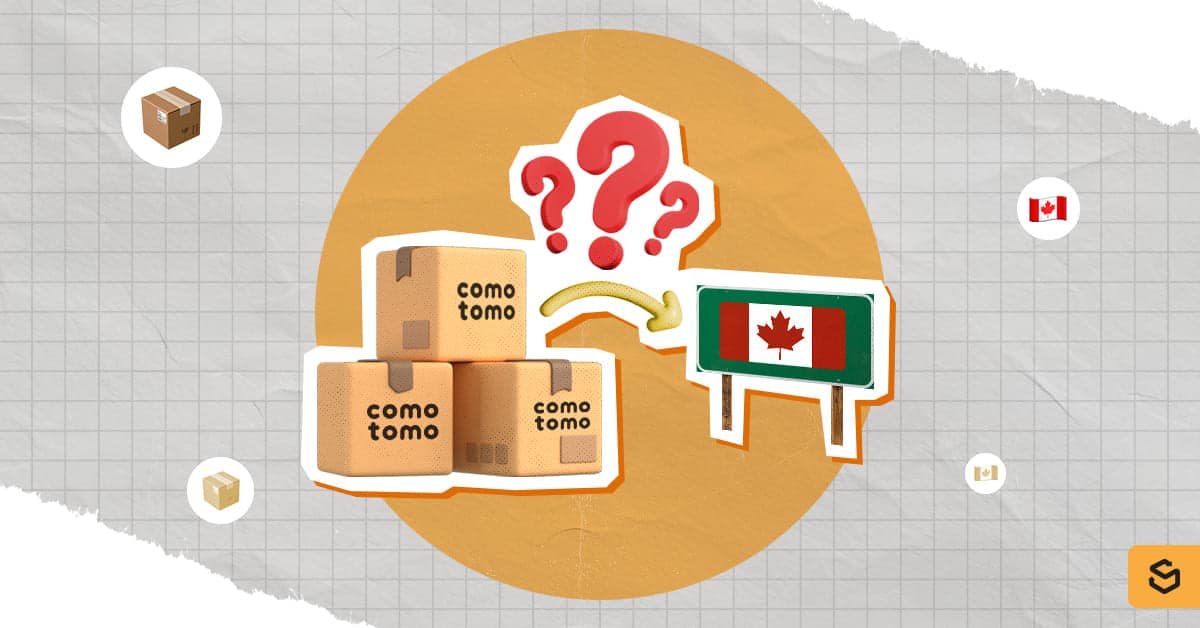 Comotomo packages and a Canada sign