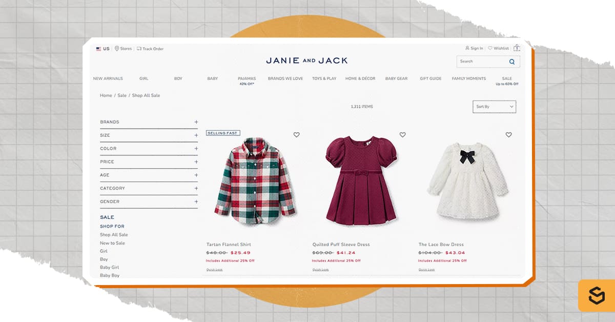Janie and Jack sale items
