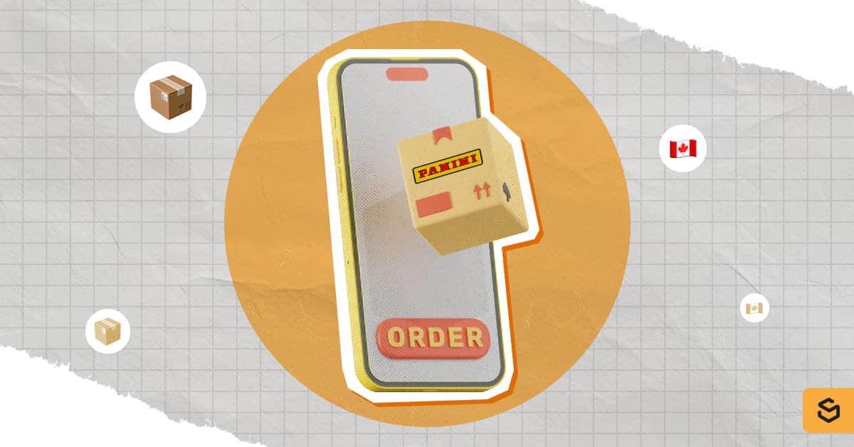 A Panini package coming out of a phone