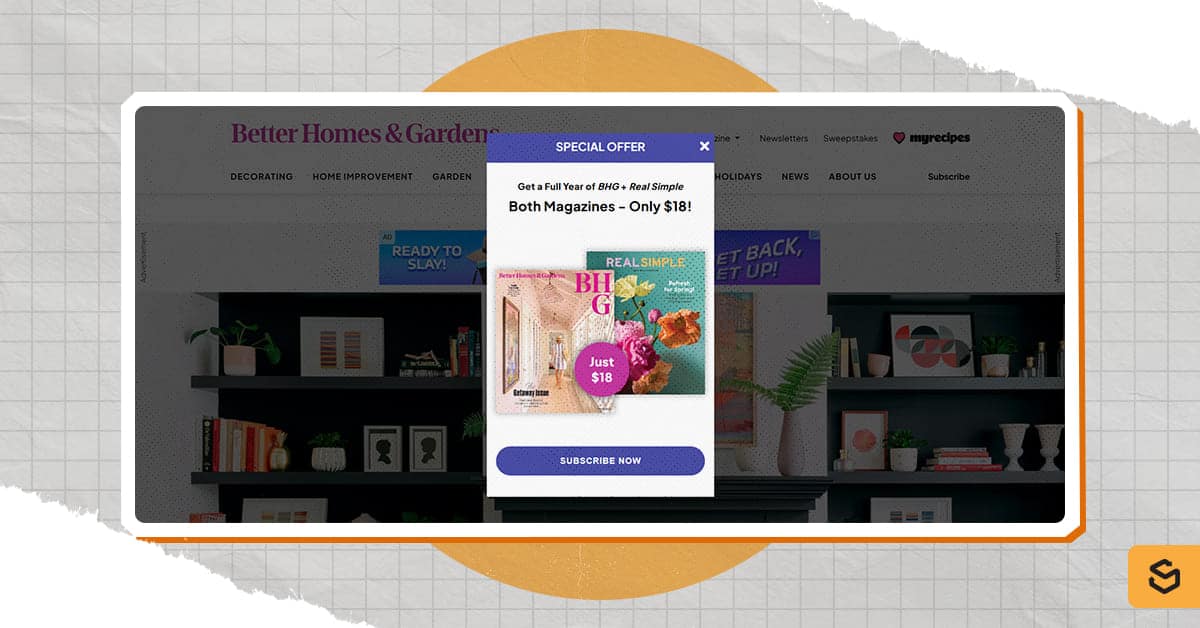 An image of Better Homes & Gardens subscription
