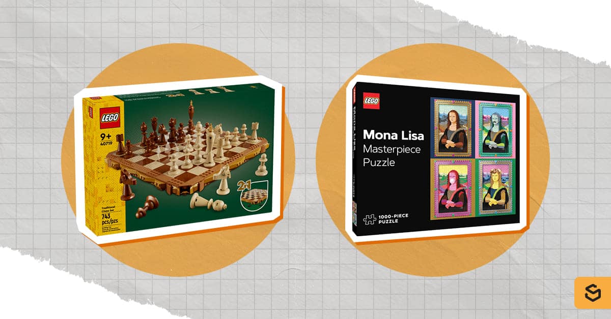 An image of LEGO puzzles and board games