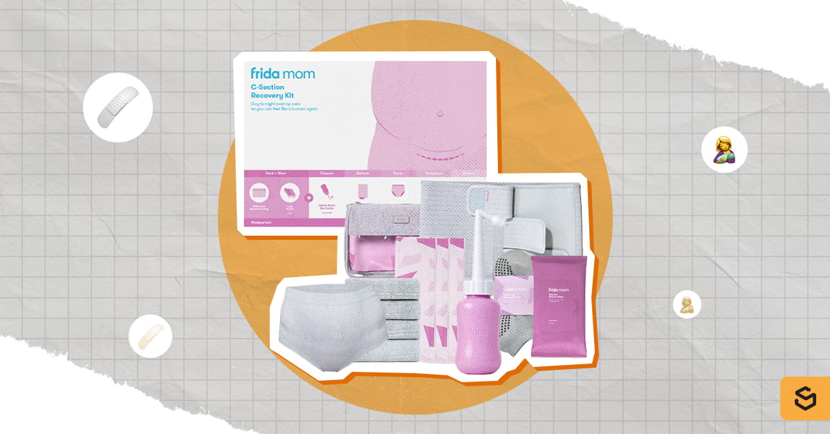Frida Mom C-Section Recovery Kit as a postpartum essential bundle