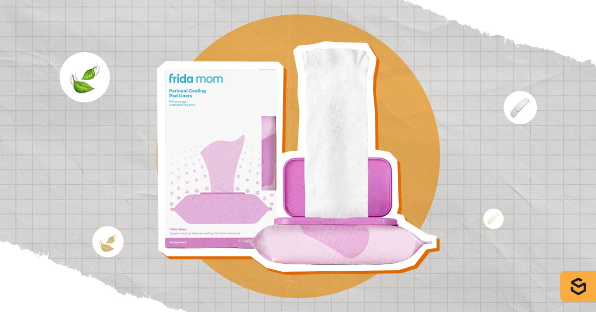 Frida Mom Witch Hazel Perineal Cooling Pad Liners for faster healing of the postpartum perineal area