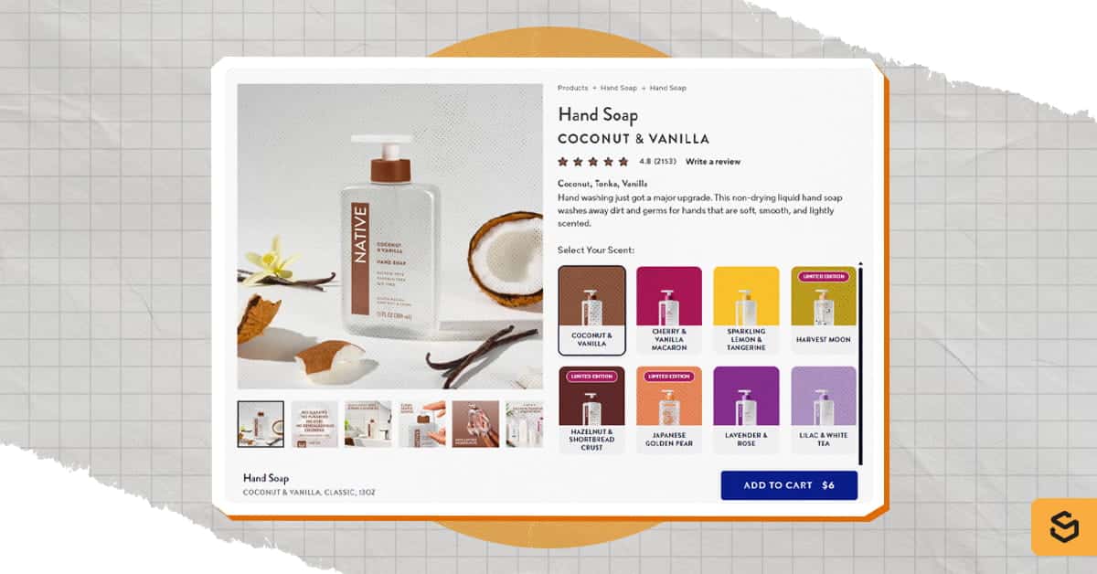 Native's Hand Soap product page