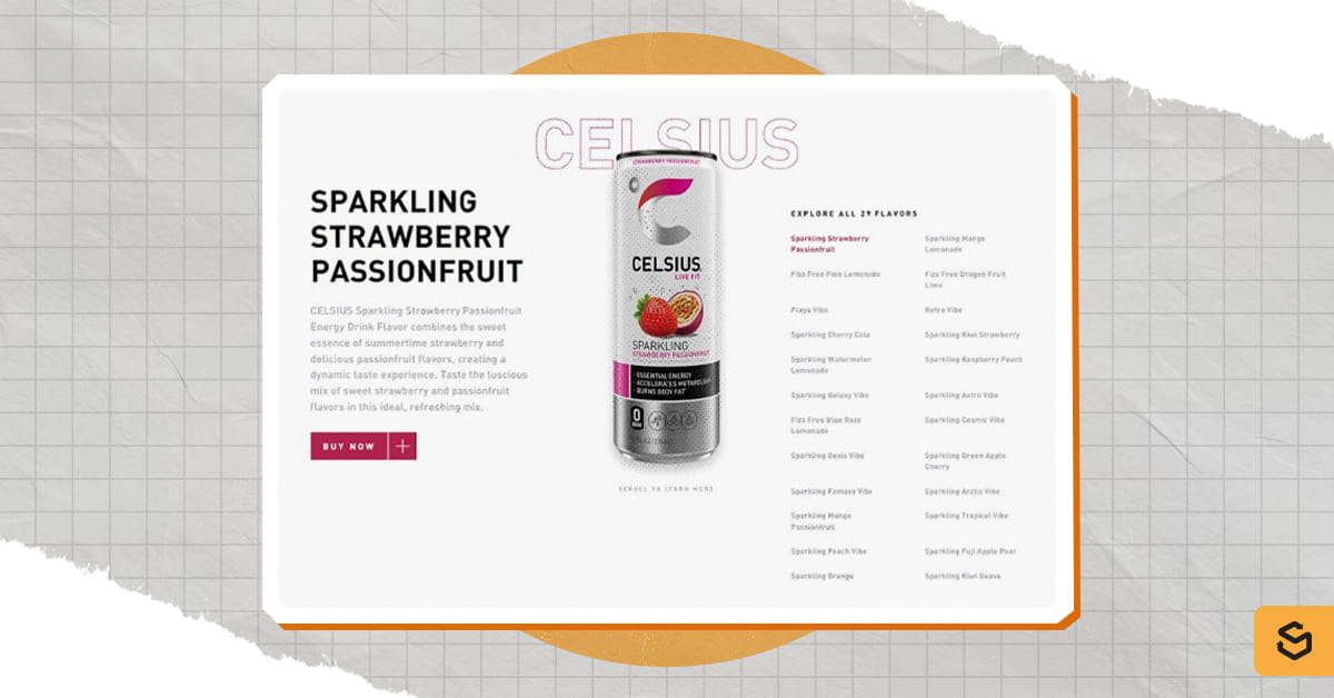 The Celsius classic product page