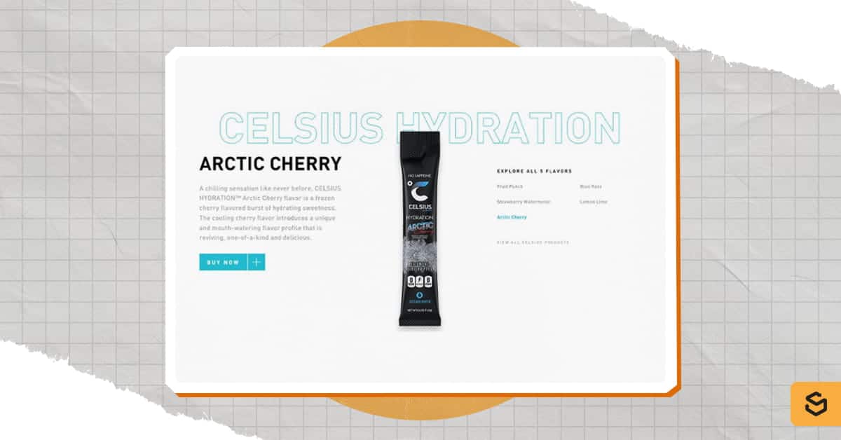 The Celsius Hydration product page